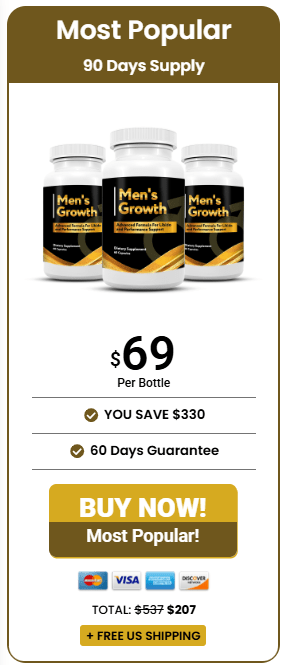 Men’s Growth 3  Bottle Pricing
